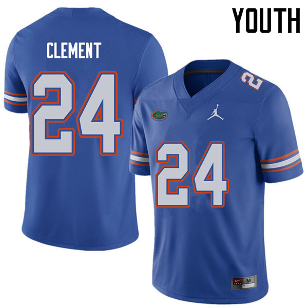 Jordan Brand Youth #24 Iverson Clement Florida Gators College Football Jerseys Sale-Royal